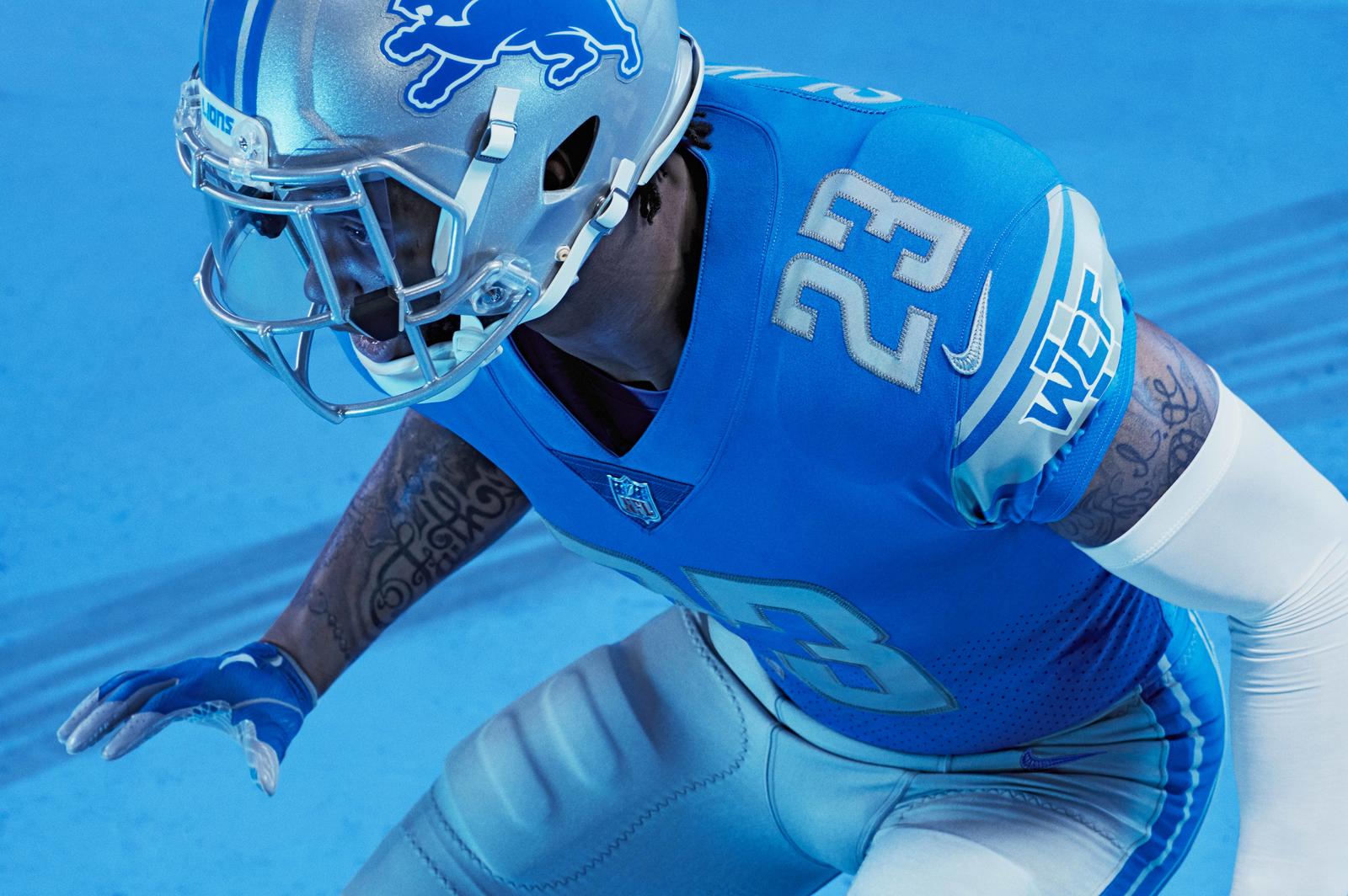 detroit lions grey uniforms